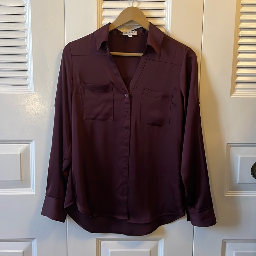 Express Blouse - Plum Purple - Slim Fit